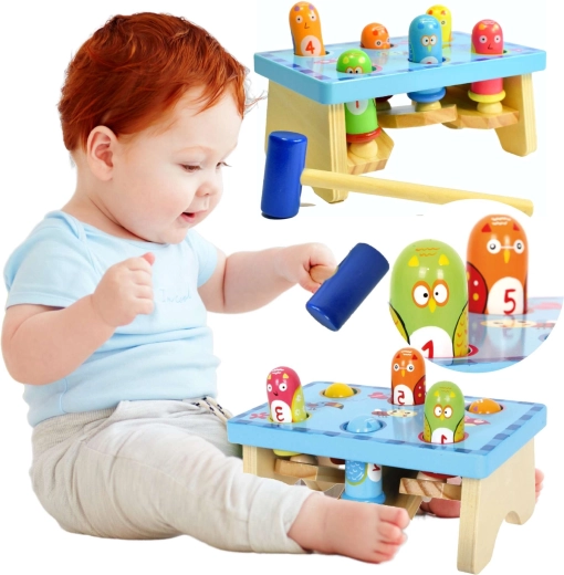 Banco de golpear de madera PÁJAROS Small Foot