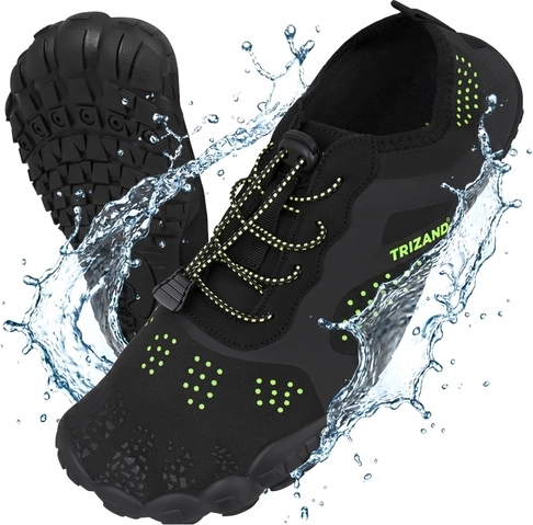 Zapatos de agua Trizand negros, talla 43, suela de 5 mm
