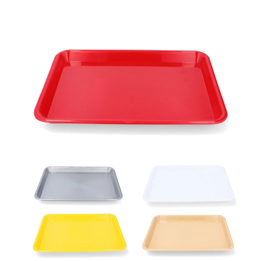 Bandeja rectangular de plástico 17 × 24 cm para la cocina y para servir