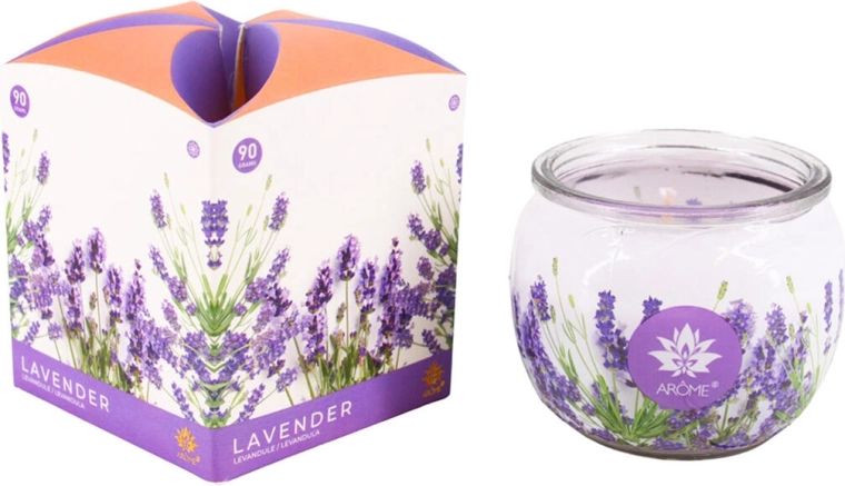 Vela aromática en tarro de cristal Lavanda 90 g