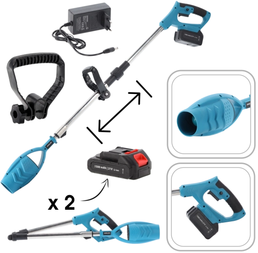 Soplador de hojas a batería 21 V 380 W