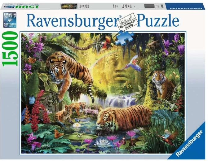 Puzzle de 1500 piezas Tigres tranquilos RAVENSBURGER