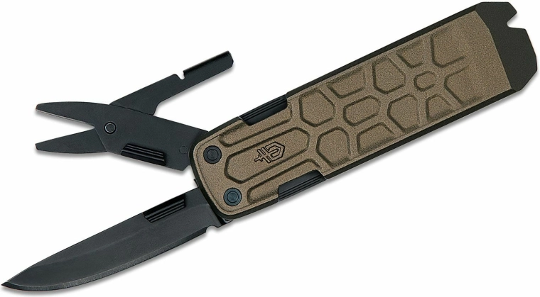 Gerber Lockdown Slim Pry navaja de bolsillo multifunción bronce 6,4 cm, aluminio, 7 herramientas