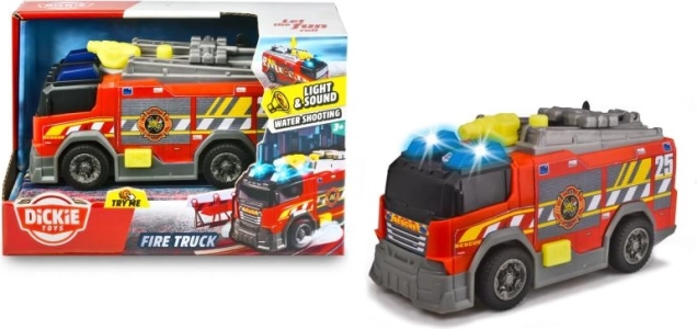 Camión de bomberos de 15 cm con luces y sonidos