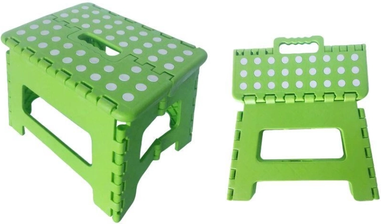 Taburete plegable de polipropileno 28,5 × 21 × 22 cm, capacidad de carga 100 kg
