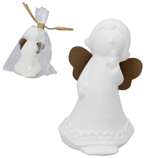 Ángel decorativo con flor 11 cm
