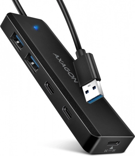 Axagon Travel hub USB compacto de 4 puertos 5 Gb/s (2× USB-A, 2× USB-C)