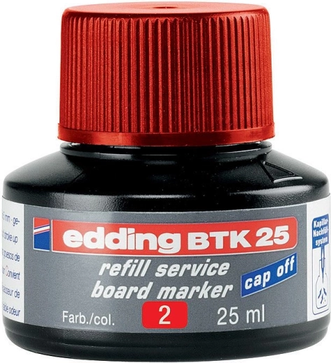 Tinta Edding BTK 25 roja para rotuladores de pizarra