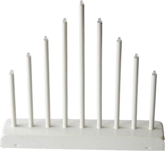 Candelabro LED metálico navideño con 9 velas