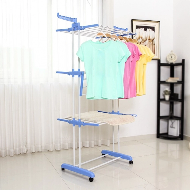 Tendedero plegable azul