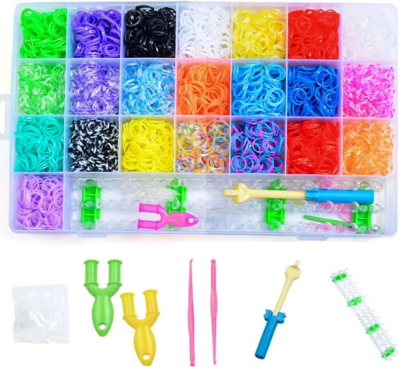 Set creativo XXL de gomas elásticas para hacer pulseras, 6700 unidades