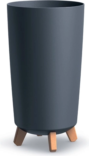 Macetero con patas Gracia Tubus Slim 24 cm antracita