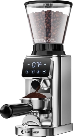 Molinillo de café eléctrico AMZCHEF (plateado)