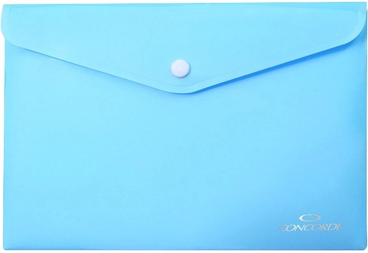 Carpeta portadocumentos con broche A5, azul pastel
