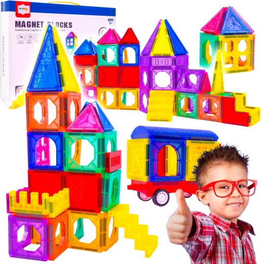 Juego de construcción 3D magnético – 110 piezas
