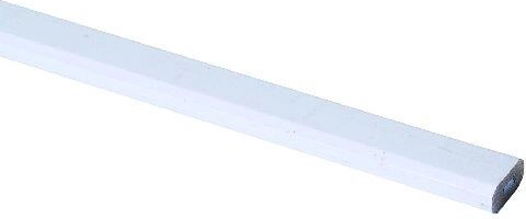 Lápiz de carpintero 25 cm HB, blanco (12 uds)