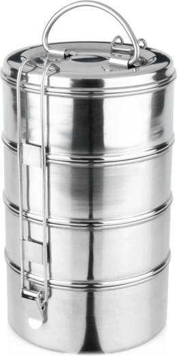 Fiambrera de acero inoxidable Vilde de 4 niveles 4×900 ml