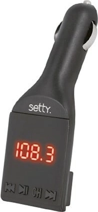 Transmisor FM Bluetooth Setty para coche negro - 1 unidad