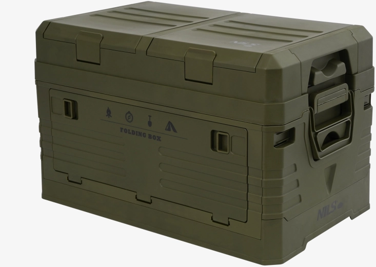 Caja de almacenamiento plegable con tapa NILS Camp 42 l verde