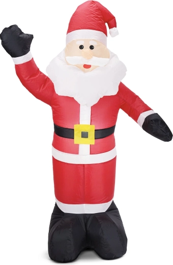Papá Noel inflable con iluminación LED, 150 cm