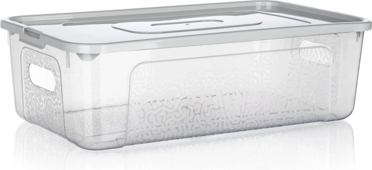 Caja de almacenamiento de plástico con tapa MULTIBOX 5 l