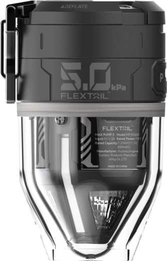 Flextail Max Pump 3 bomba eléctrica portátil con luz, negra