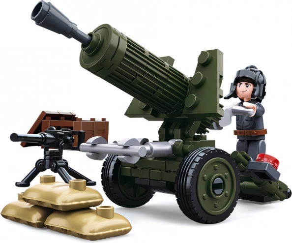 Sluban WWII cañón antitanque 4en1 mini construcción