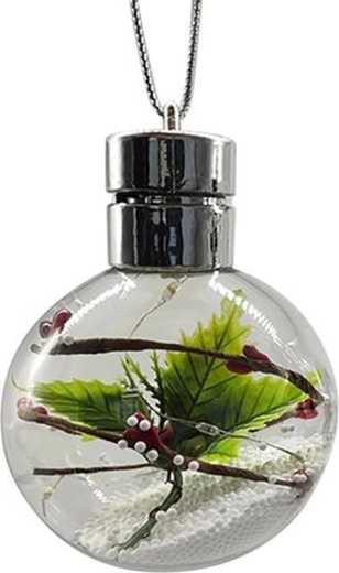 Bola LED navideña colgante 8 cm – mix de motivos
