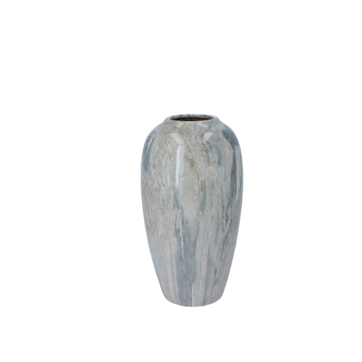 Jarrón de cerámica con efecto mármol 14 × 14 × 25,5 cm