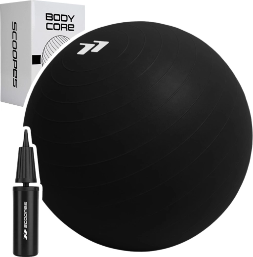 Pelota de gimnasia BodyCore 85 cm negra