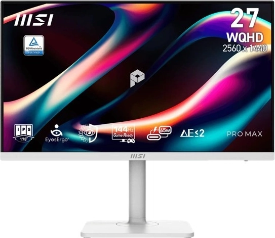 MSI pro max 271qphw monitor blanco WQHD 144 Hz de 27"