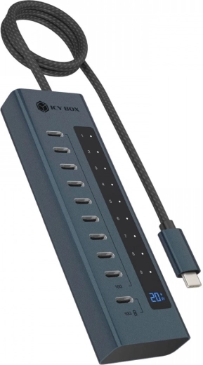Hub USB-C IB-HUB1450-C31, 10× USB-C Gen 2 con adaptador de alimentación