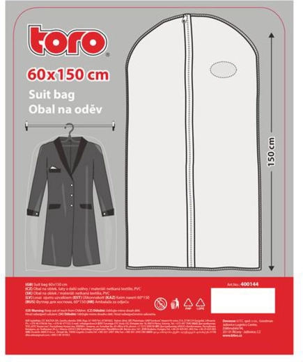 Funda protectora para traje 150 × 60 cm de tejido no tejido