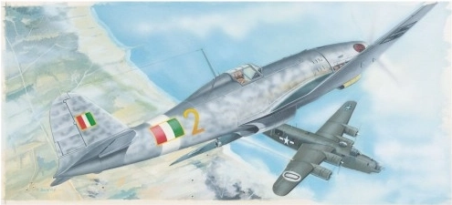 Modelo de plástico del avión Fiat G.55 1:48