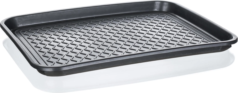 Bandeja recogegoteo para calzado 50 × 38 cm, plástico negro