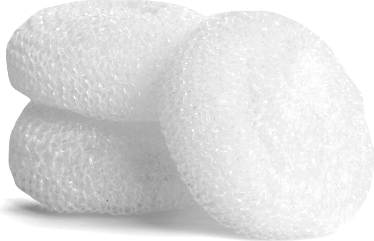 Juego de estropajos metálicos blancos, 3 unidades