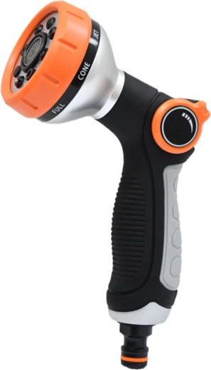 Pistola de riego con 8 funciones, metálica SOFT