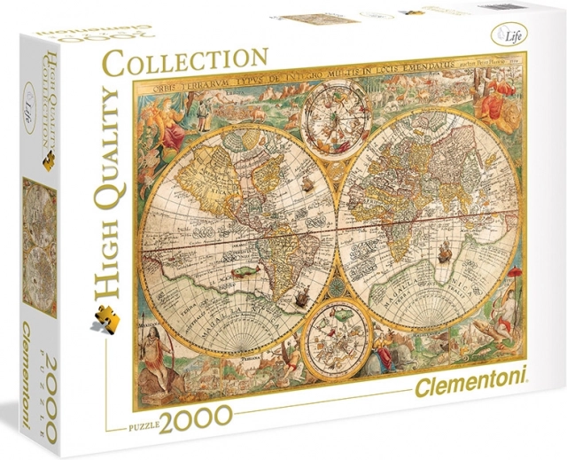 Puzzle de 2000 piezas Mapa antiguo del mundo