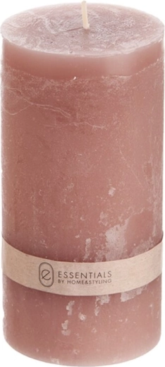 Vela cilíndrica rosa 14 cm