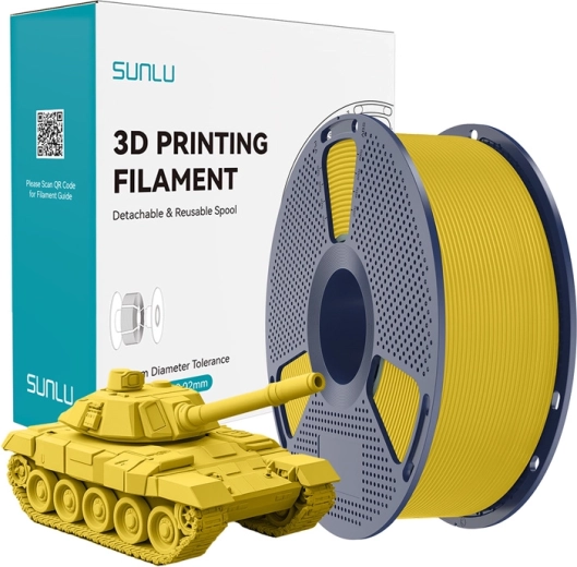Filamento Sunlu PLA+ de alta velocidad 1,75 mm – amarillo