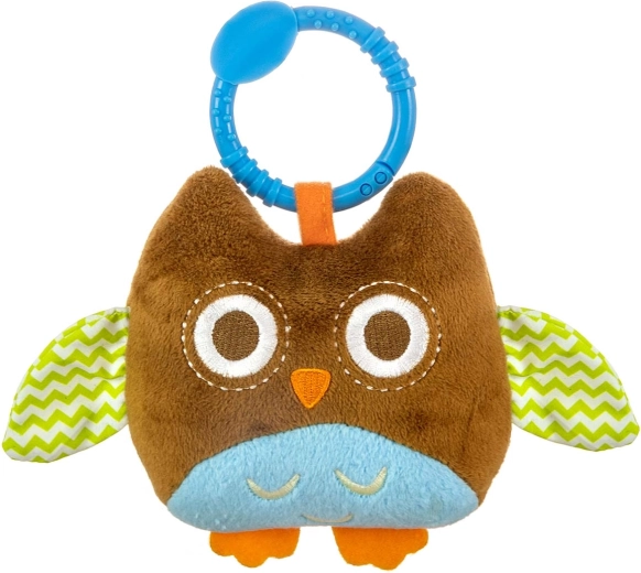 Búho colgante de peluche Happy owl marrón