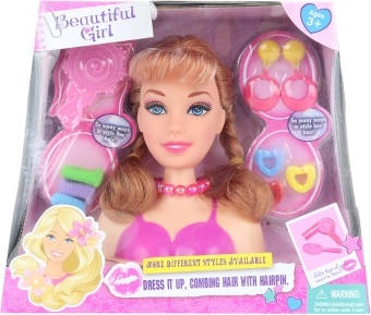 Cabeza de peinado con accesorios para peinados