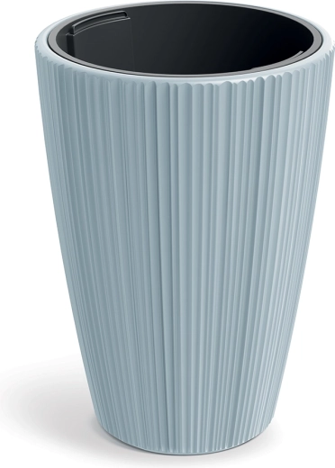 Maceta ORO 39 cm gris claro con inserto