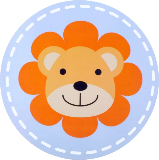 Mantel individual infantil redondo de plástico con osito 38 cm