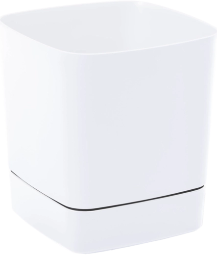 Maceta con plato integrado CLIMA 25 × 25 cm blanca