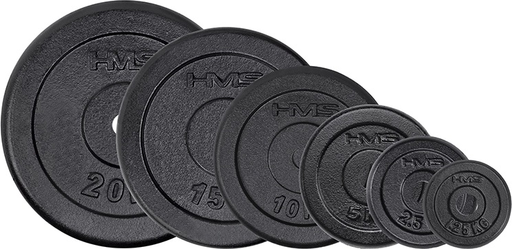 Disco de hierro fundido HMS 1,25 kg con orificio de 31 mm
