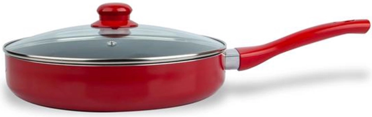 Sartén honda con tapa 28 cm Kitchisimo, superficie antiadherente