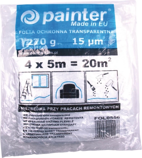 Lámina protectora para pintura 4 × 5 m, 15 µm