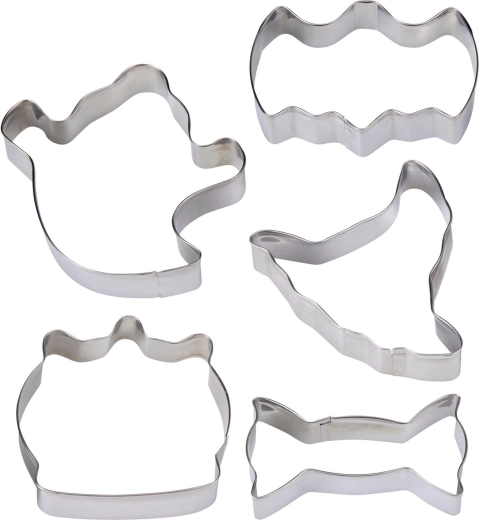 Cortadores de galletas de Halloween de acero inoxidable – set de 5 uds
