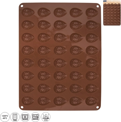 Molde de silicona para galletas nueces Sillinie, naranja